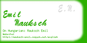 emil mauksch business card